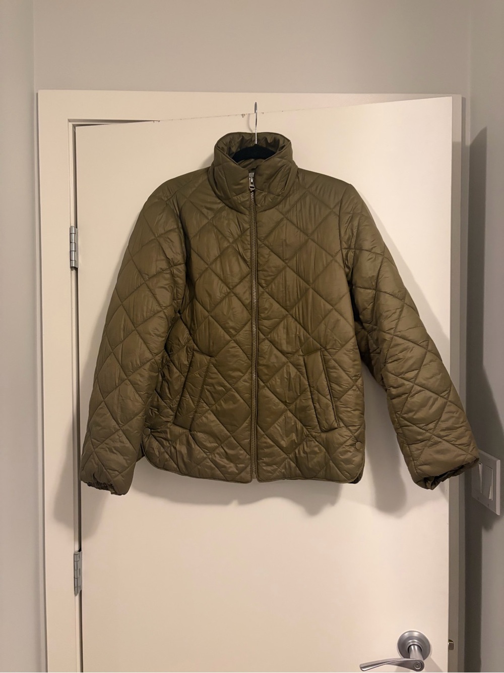 Vera Moda Olive Quilted Puffer Jacket - Women's Lightweight Coat